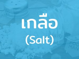 เกลือ หรือ โซเดียมคลอไรด์ สารอาหารรสเค็ม นิยมนำมาใช้ปรุงอาหารหลากหลายแบบ