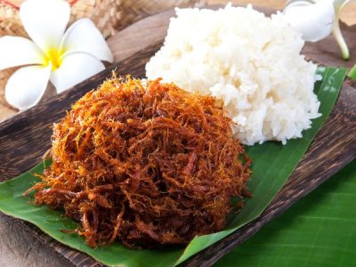 ข้าวเหนียวหมูฝอย